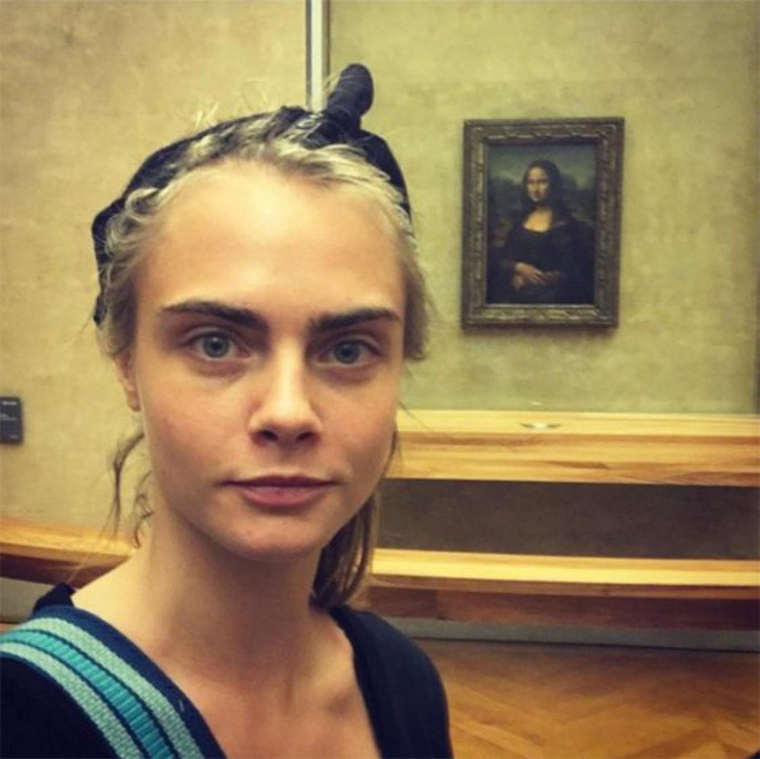 Кара Делевинь без макияжа