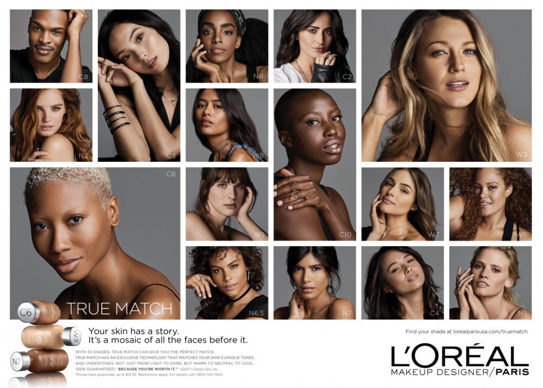 L'Oréal Paris поддержал людей с разными цветом кожи, размером и сексуальной ориентацией