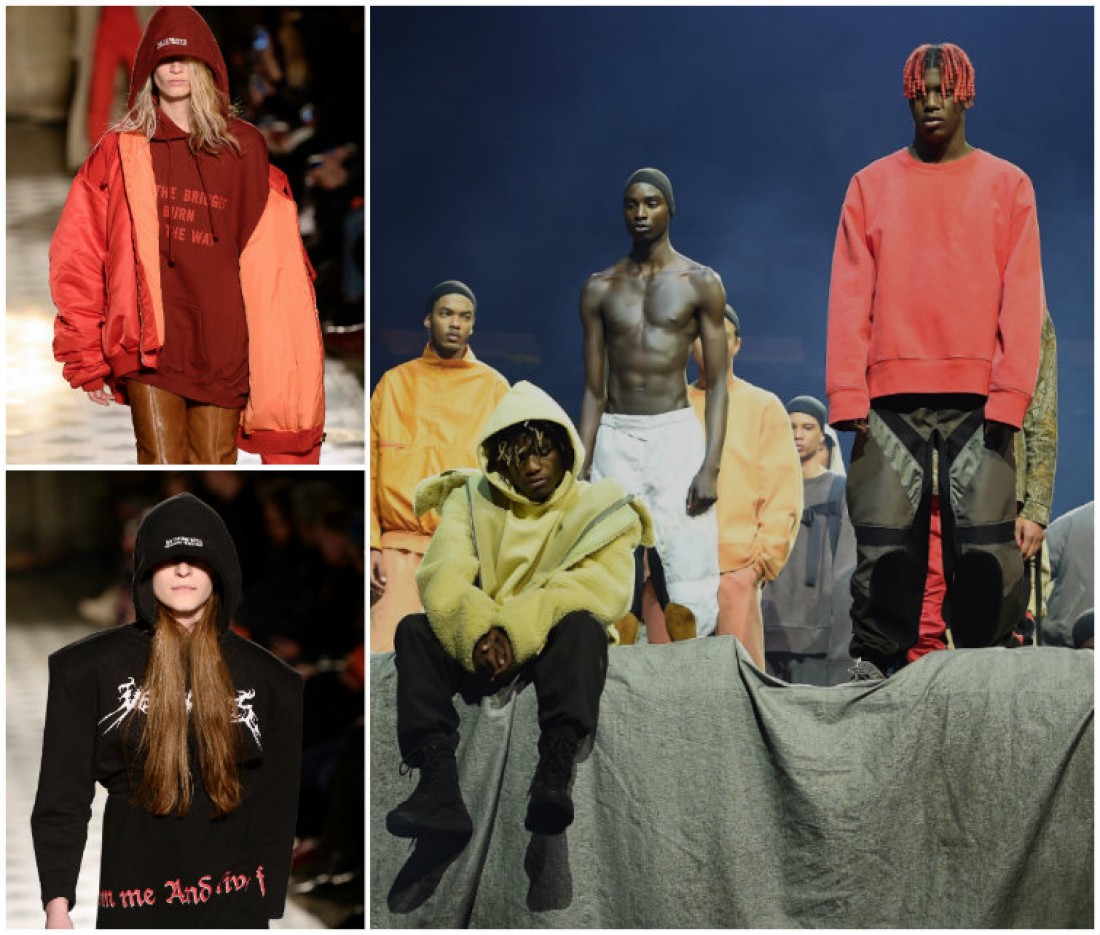 Худи на показах Vetements and Yeezy