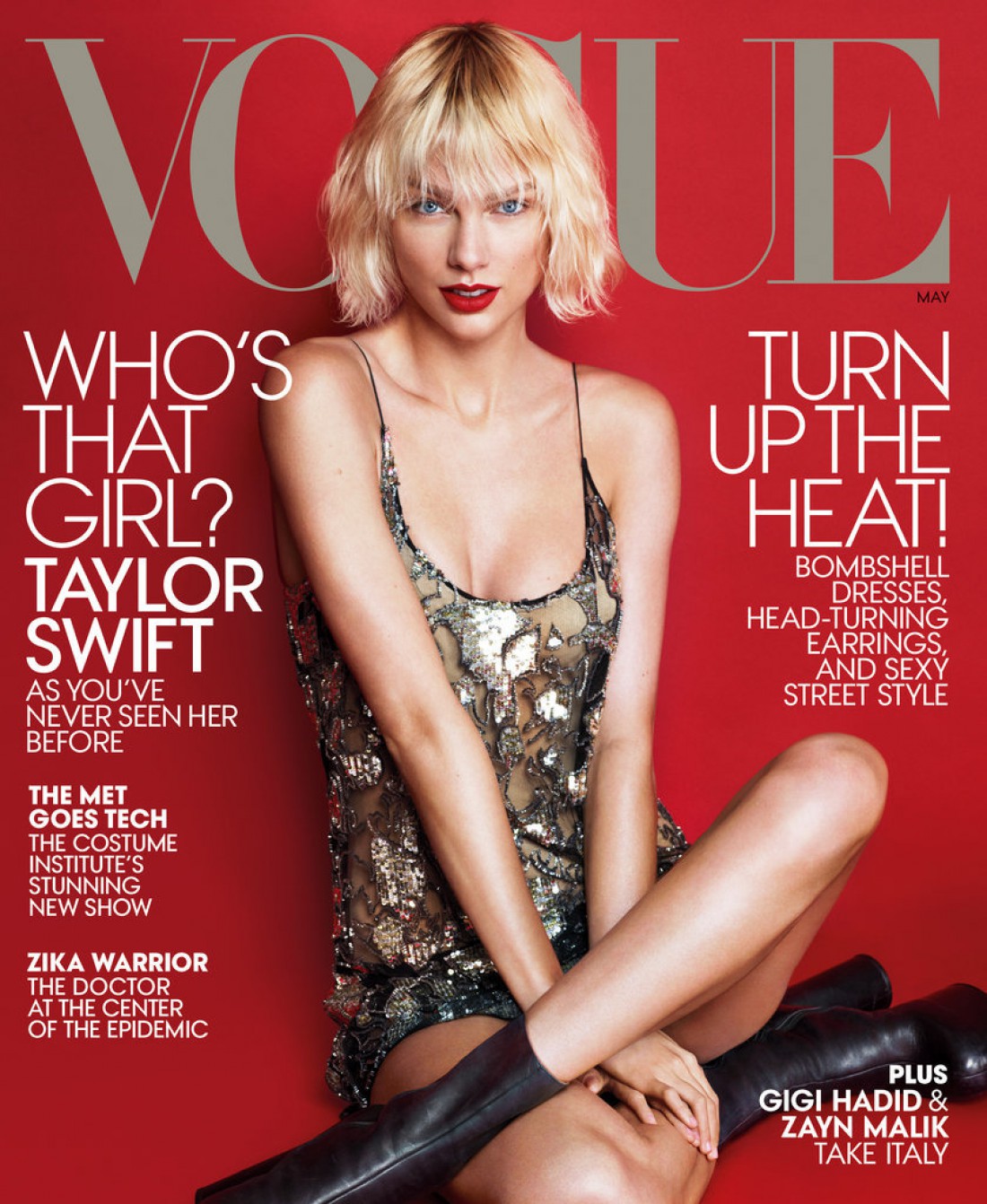 Певица Тейлор Свифт на обложке Vogue
