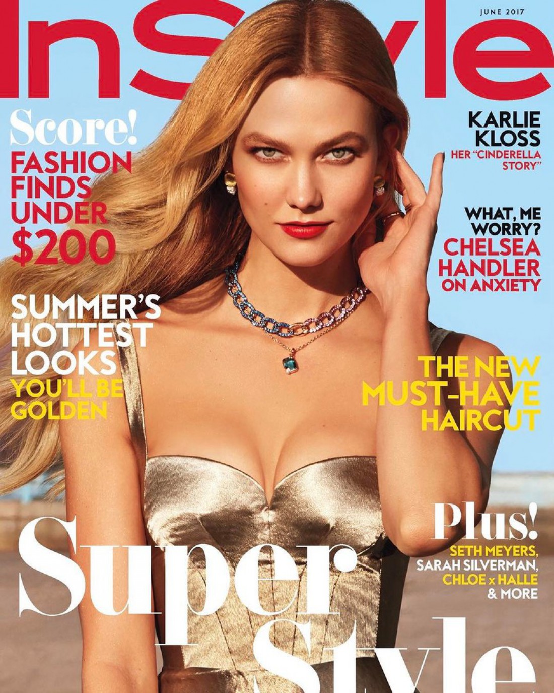 Июньская обложка InStyle с Карли Клосс