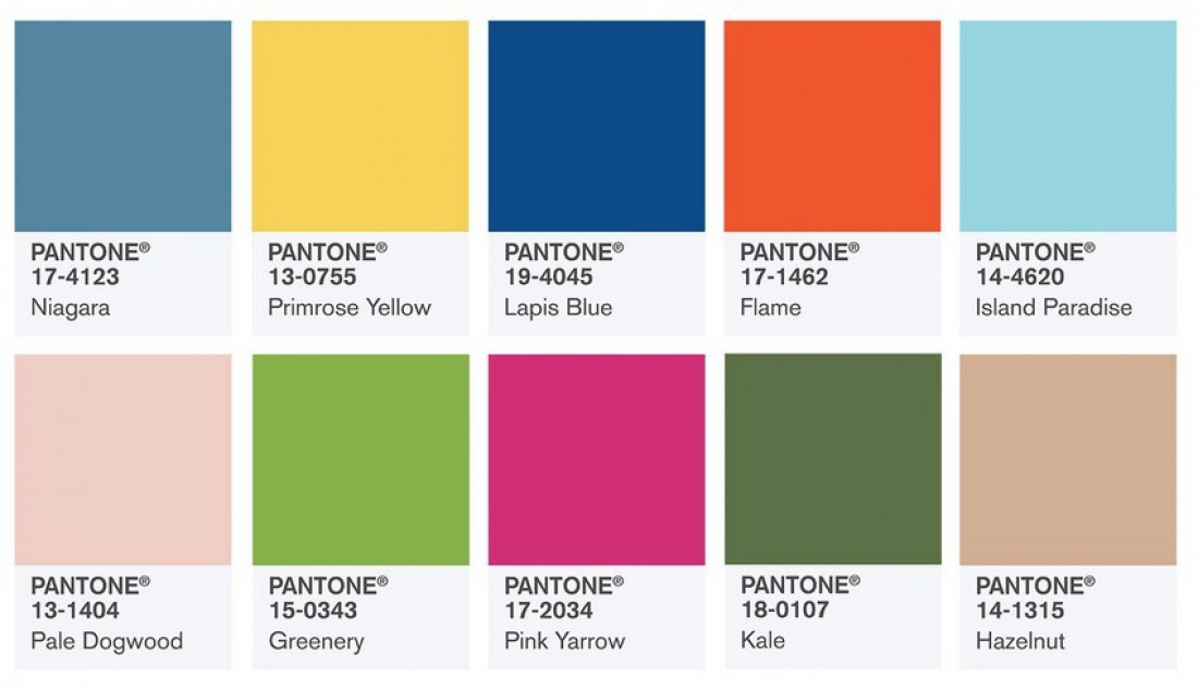 Модные цвета 2017 по мнению Pantone