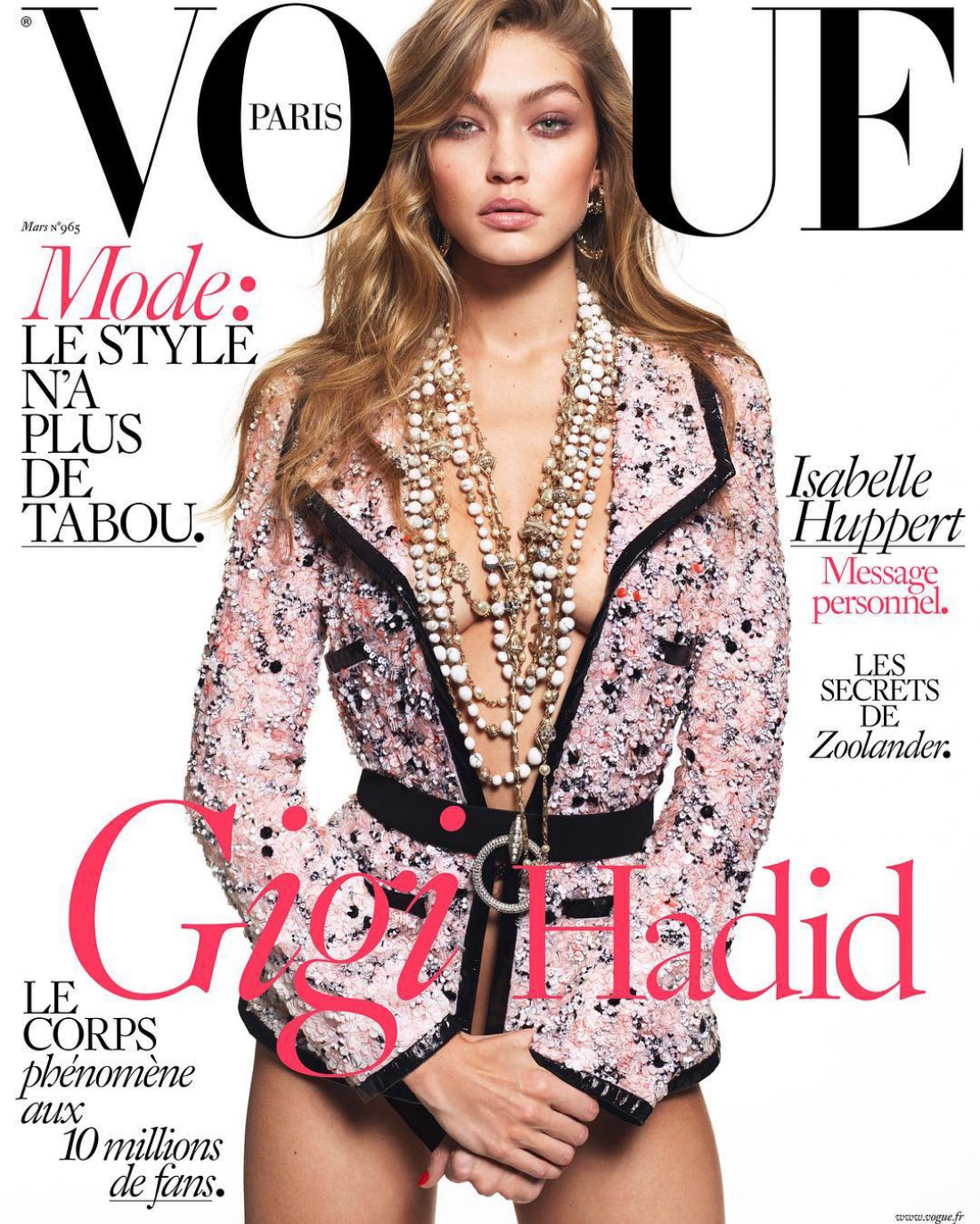 Джиджи Хадид на обложке Vogue
