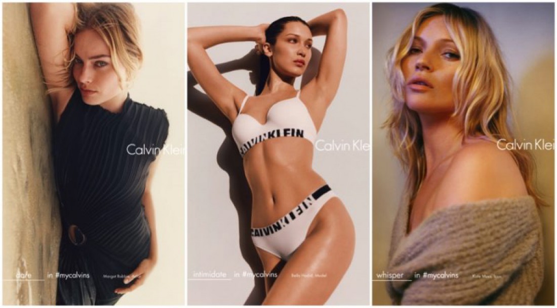 Белла Хадид, Кейт Мосс и Марго Робби в кампейне Calvin Klein