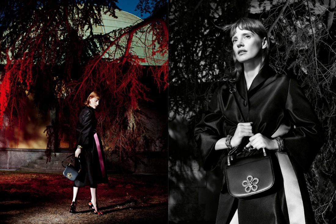 Джессика Честейн в рекламной кампании Prada