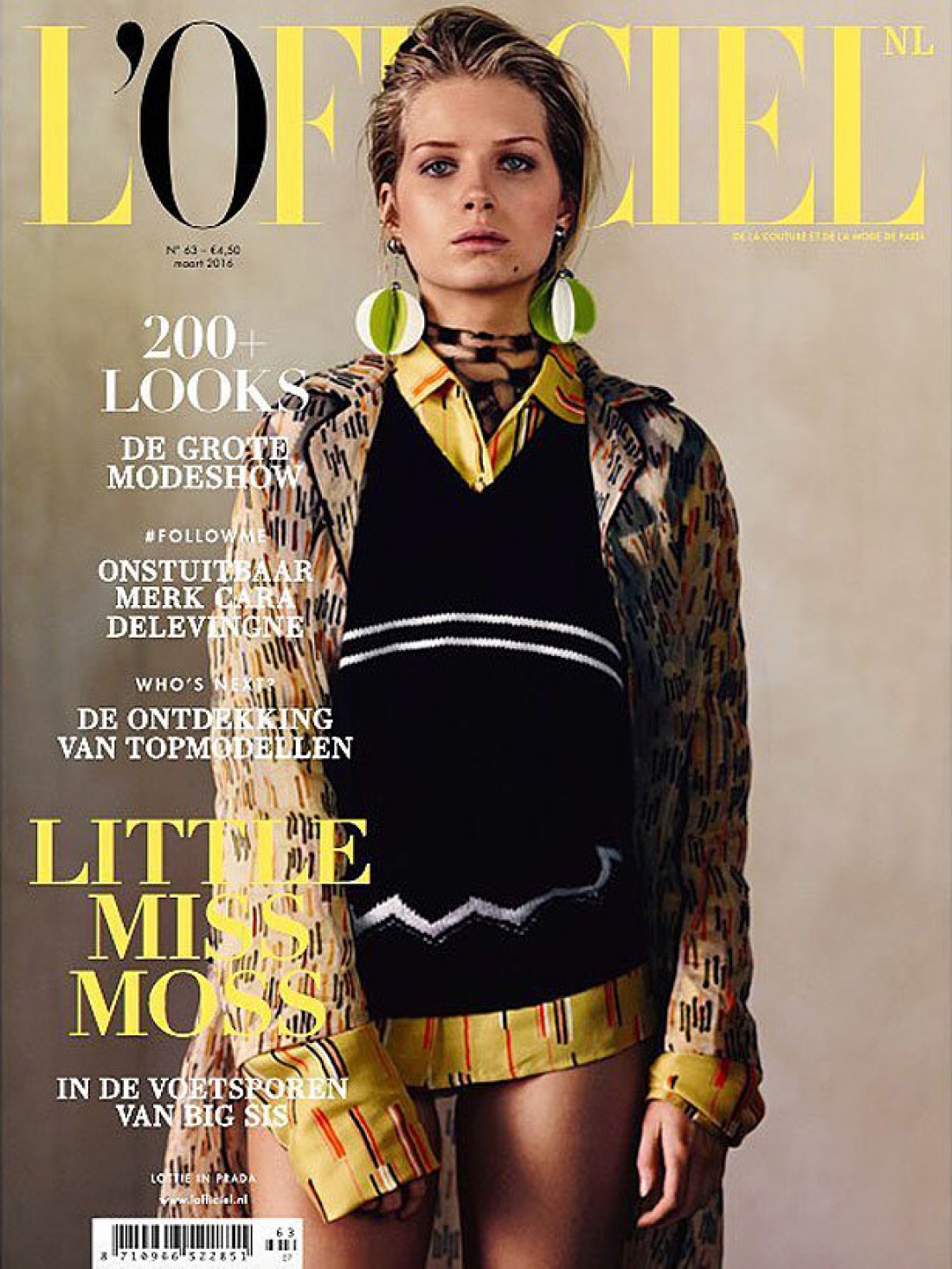 Лотти Мосс на обложке L’Officiel