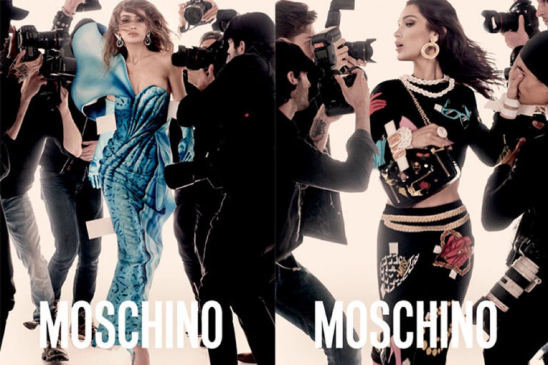 Джиджи и Белла Хадид в рекламной кампании Moschino