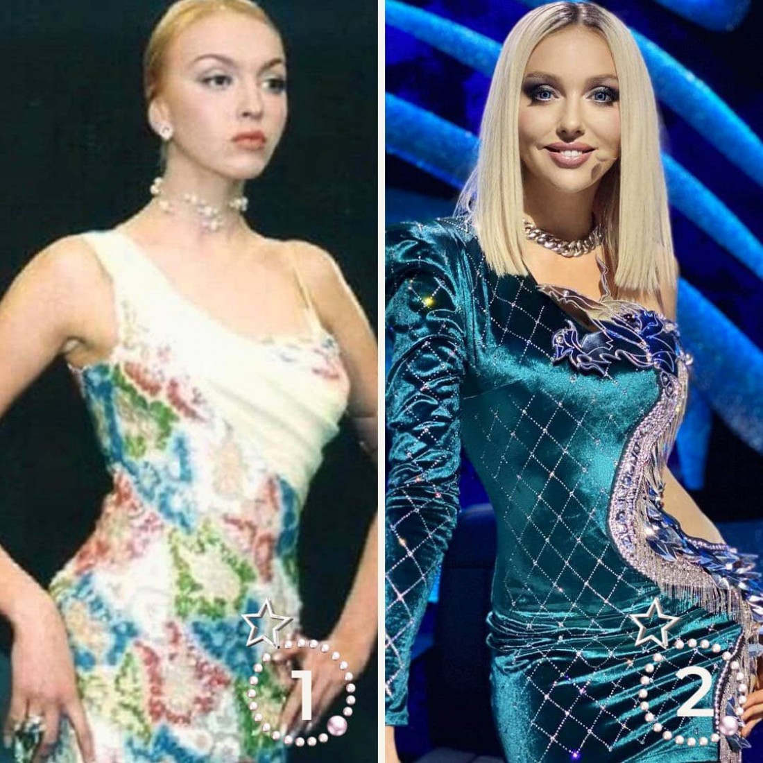 Оля Полякова в 20 лет и сейчас