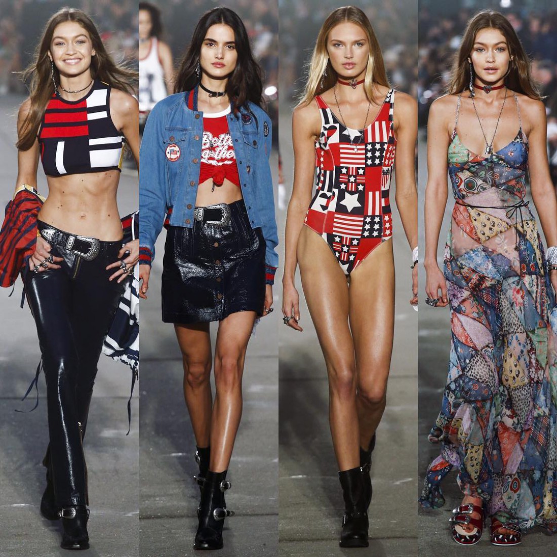 Модели на показе Tommy Hilfiger