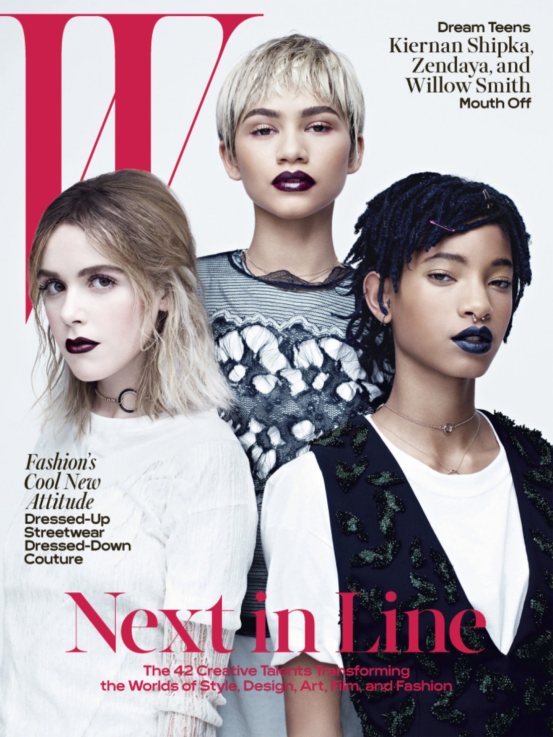Кирнан Шипка, Зендая и Уиллоу Смит на обложке W Magazine