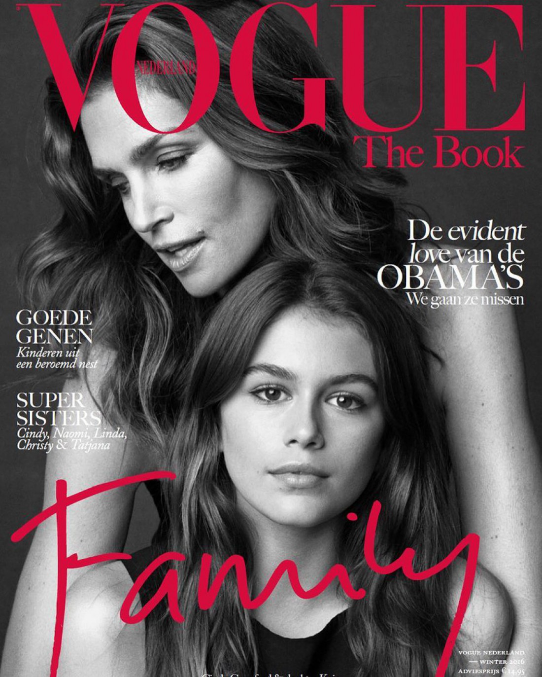 Синди Кроуфорд и Кайя Гербер на обложке Vogue Netherlands