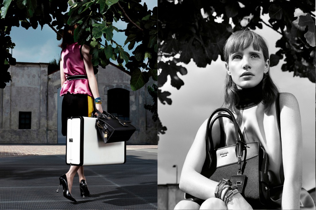 Джессика Честейн в рекламной кампании Prada