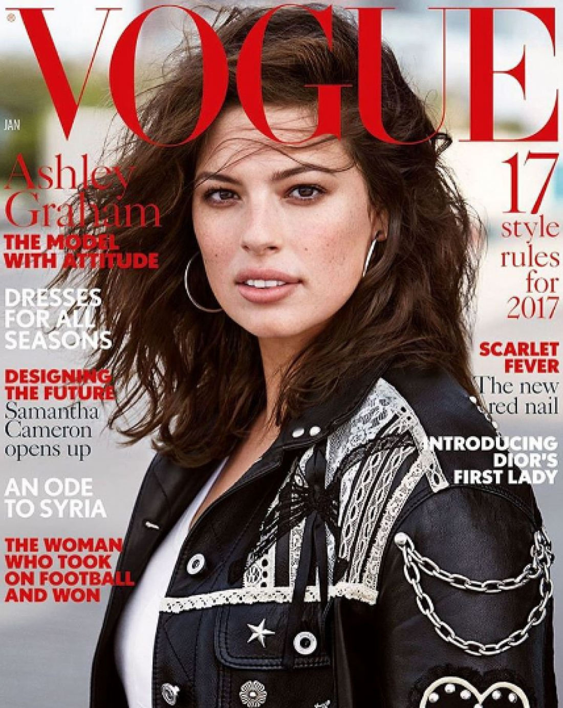 Эшли Грэм на обложке январского Vogue UK