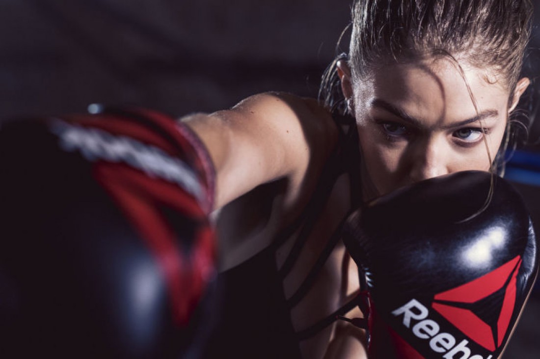 Джиджи Хадид в рекламной кампании Reebok #PerfectNever