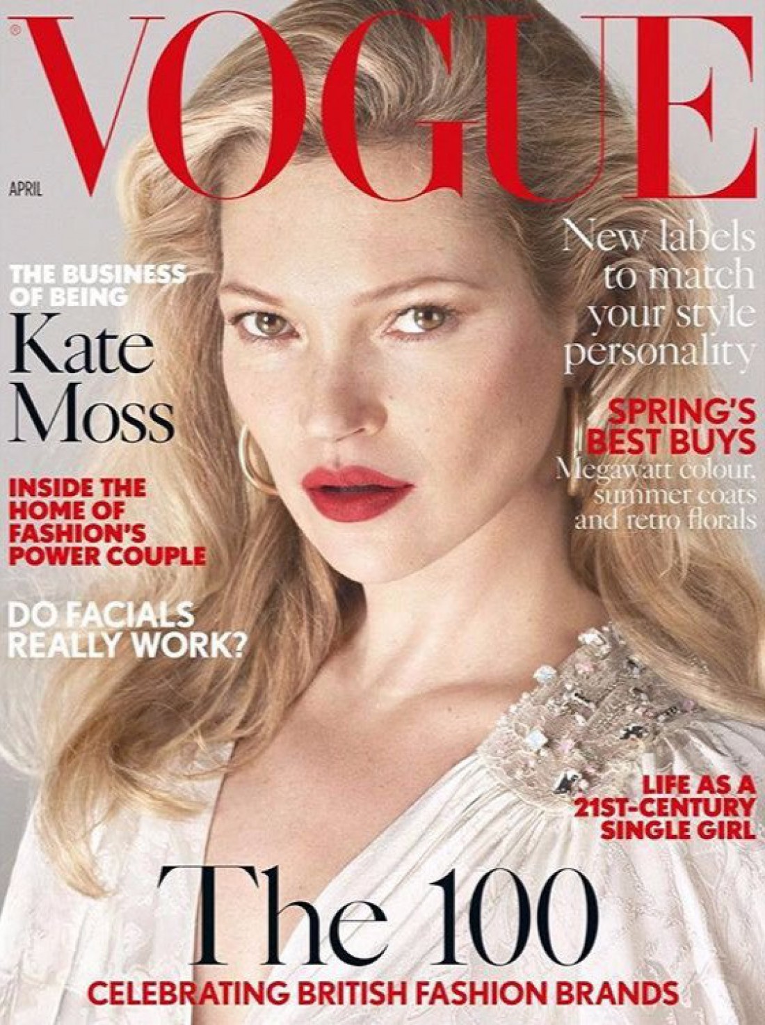 Кейт Мосс на обложке британского Vogue