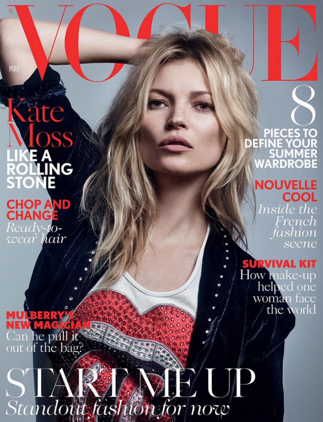Кейт Мосс на майской обложке Vogue