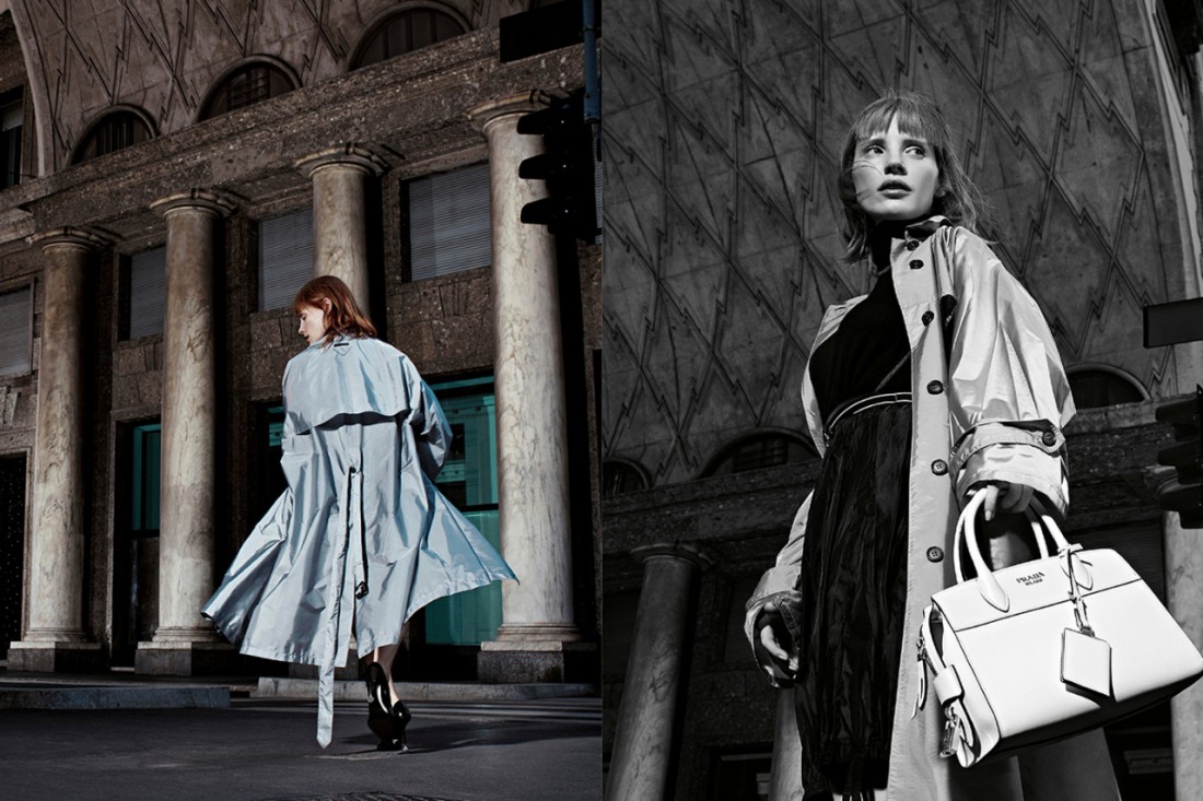 Джессика Честейн в рекламной кампании Prada