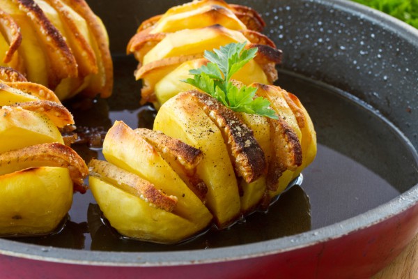 печеный картофель веером в духовке печеный картофель веером в духовке