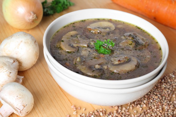 Грибной суп с гречкой