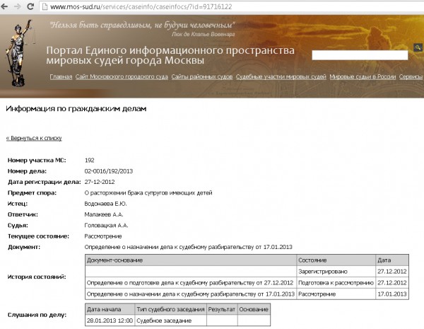Алену Водонаеву и Алексея Малакеева ждут в суде 28 января