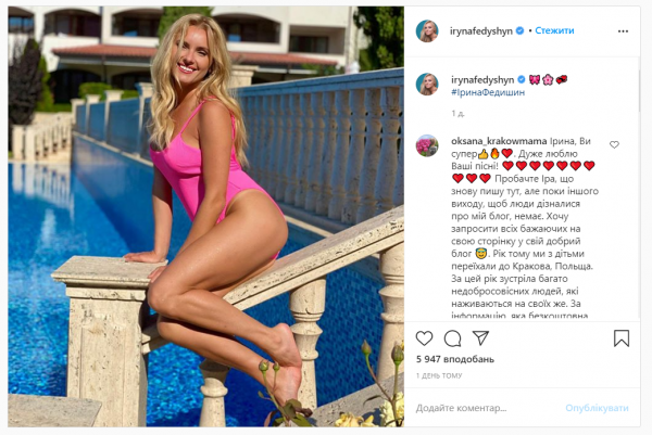 Ирина Федишин в купальнике