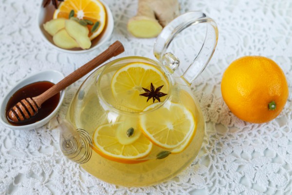 Чай с имбирем и апельсинами