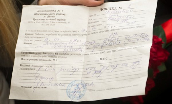 Подтверждение диагноза Инны Шевченко