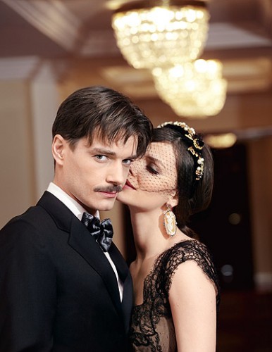 Елизавета Боярская и Максим Матвеев в семейной фотосессии