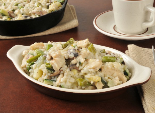 Ризотто с курицей и шампиньонами