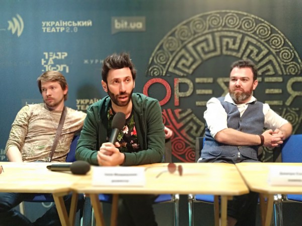 Фото с пресс-конференции спектакля Орестея