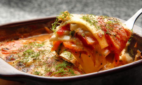 Лазанья с кабачками и морковью