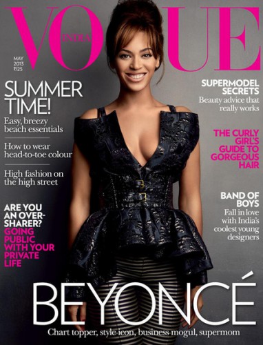 Бейонсе на обложке индийского Vogue, май 2013
