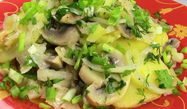 Постный картофельный салат