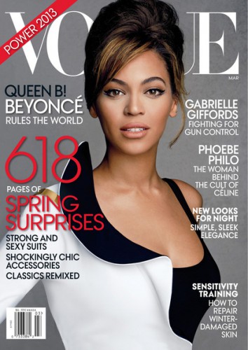 Бейонсе на обложке американского Vogue, март 2013