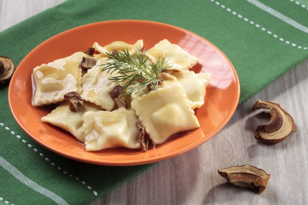 Равиоли с шампиньонами
