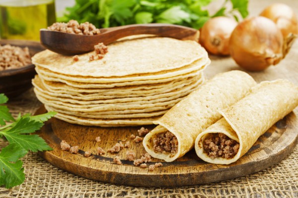 Блины с мясной начинкой