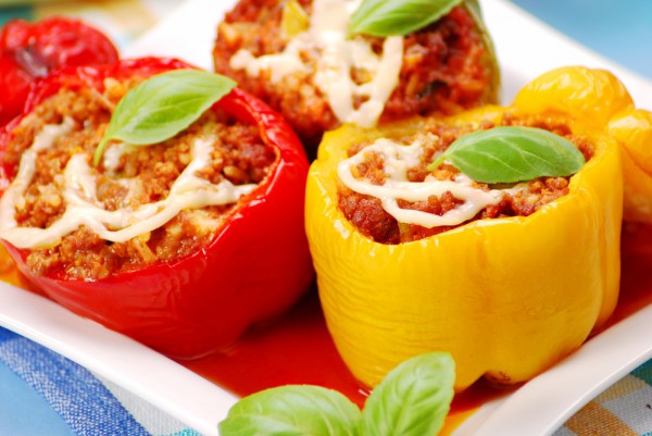 сколько калорий в фаршированном перце с мясом и рисом