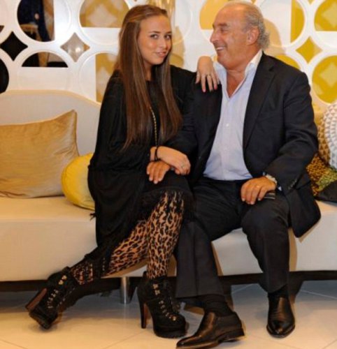 Будущий дизайнер Хлоя Грин и ее папа, владелец бренда Topshop, Филипп Грин