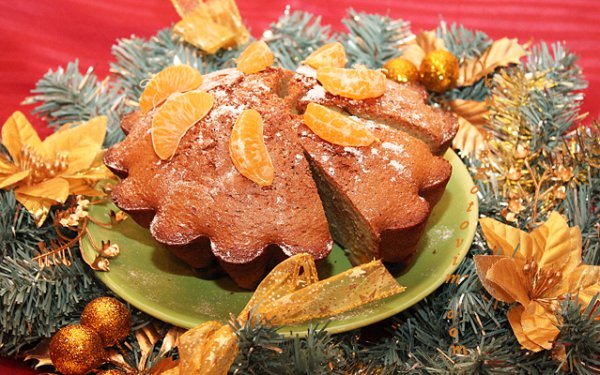 Рецепт 
                Рождественская шарлотка с мандаринами
            