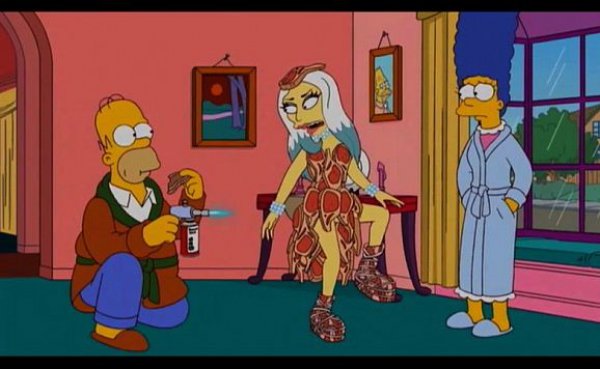 Кадр из долгожданной серии симпсонов с Lady Gaga