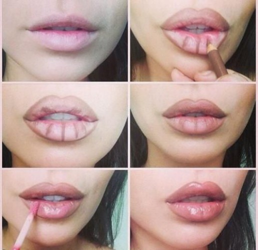 Как увеличить губы с помощью макияжа