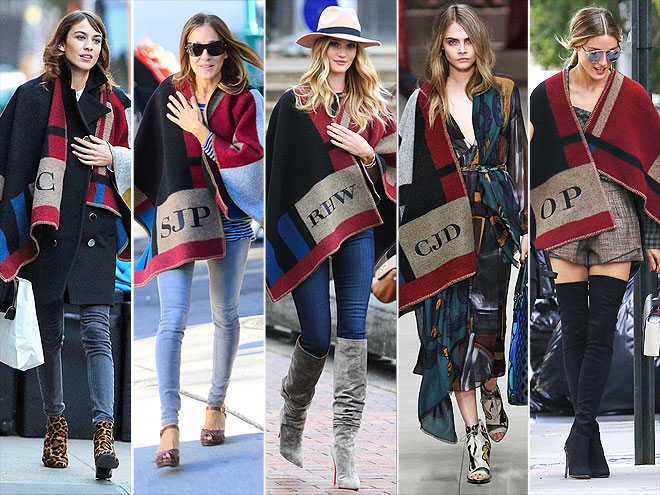 Именное пончо от Burberry стало хитом 2014 года