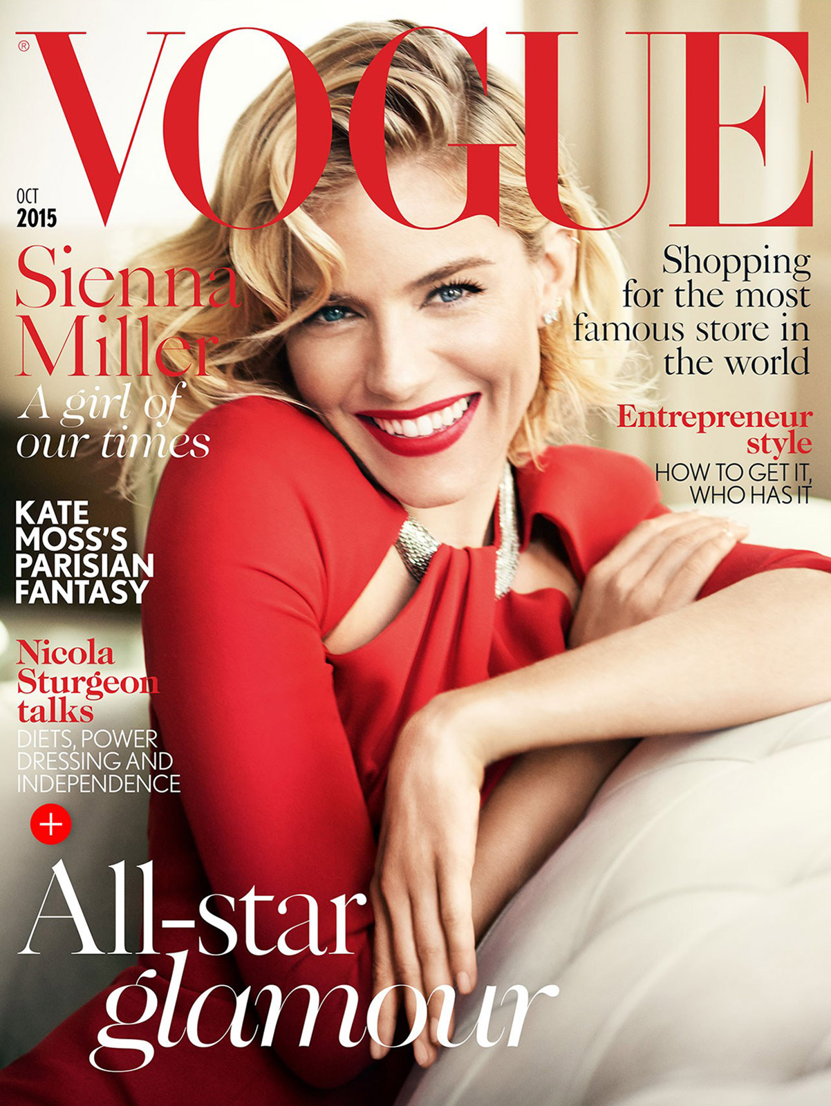 Актриса Сиенна Миллер в фотосессии для британского Vogue