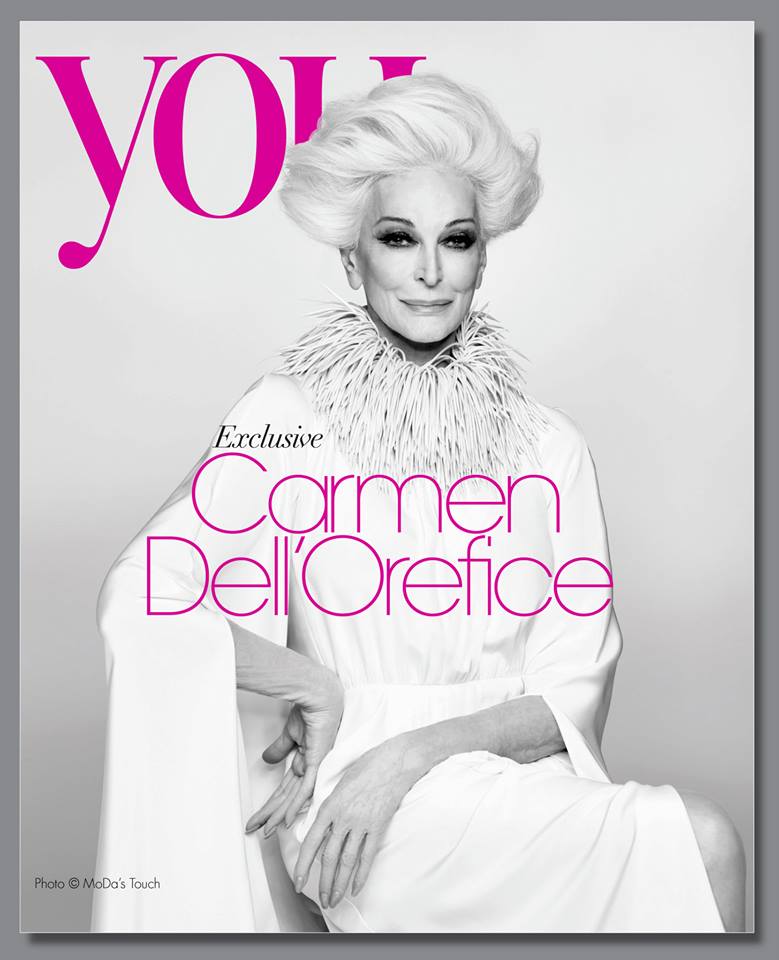 82-летняя Кармен Делль’Орефайс на обложке журнала YOU Magazine