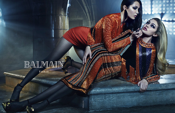 Белла и Джиджи Хадид для Balmain