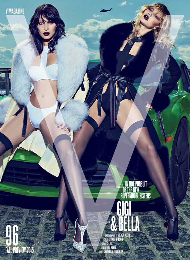 Модели Белла и Джиджи Хадид в фотосессии для V magazine