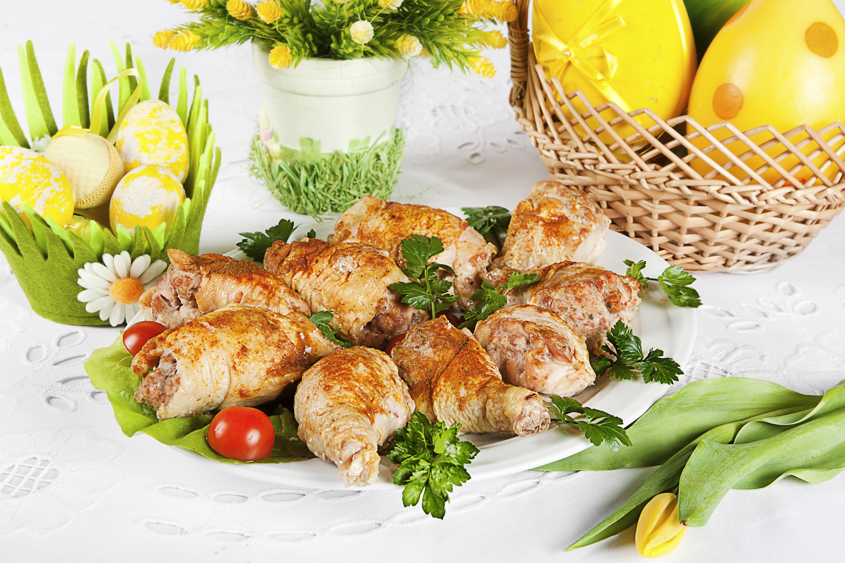 Жаренная курица гриль
