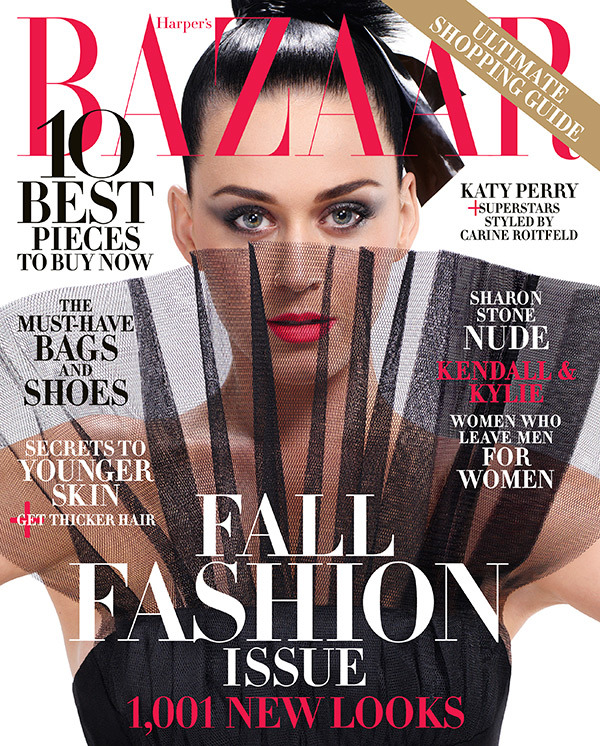 Кэти Перри на обложке Harper’s Bazaar
