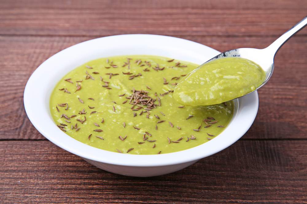 Весенний суп-пюре из зеленого горошка