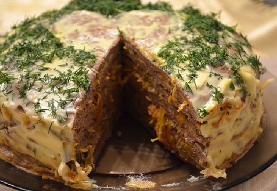 Печеночный торт из говяжьей печени к празднику: рецепт пошагово